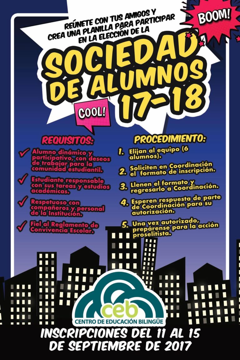 Participa en la convocatoria para ser parte de la Sociedad de Alumnos